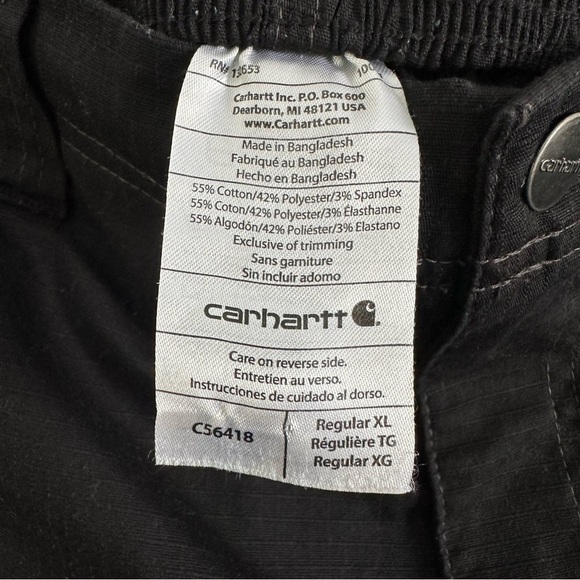 Size XL Men’s C56418 Carhartt Ripstop Rugged Flex Straight Leg Cargo Scrub Pants - Picture 7 of 8